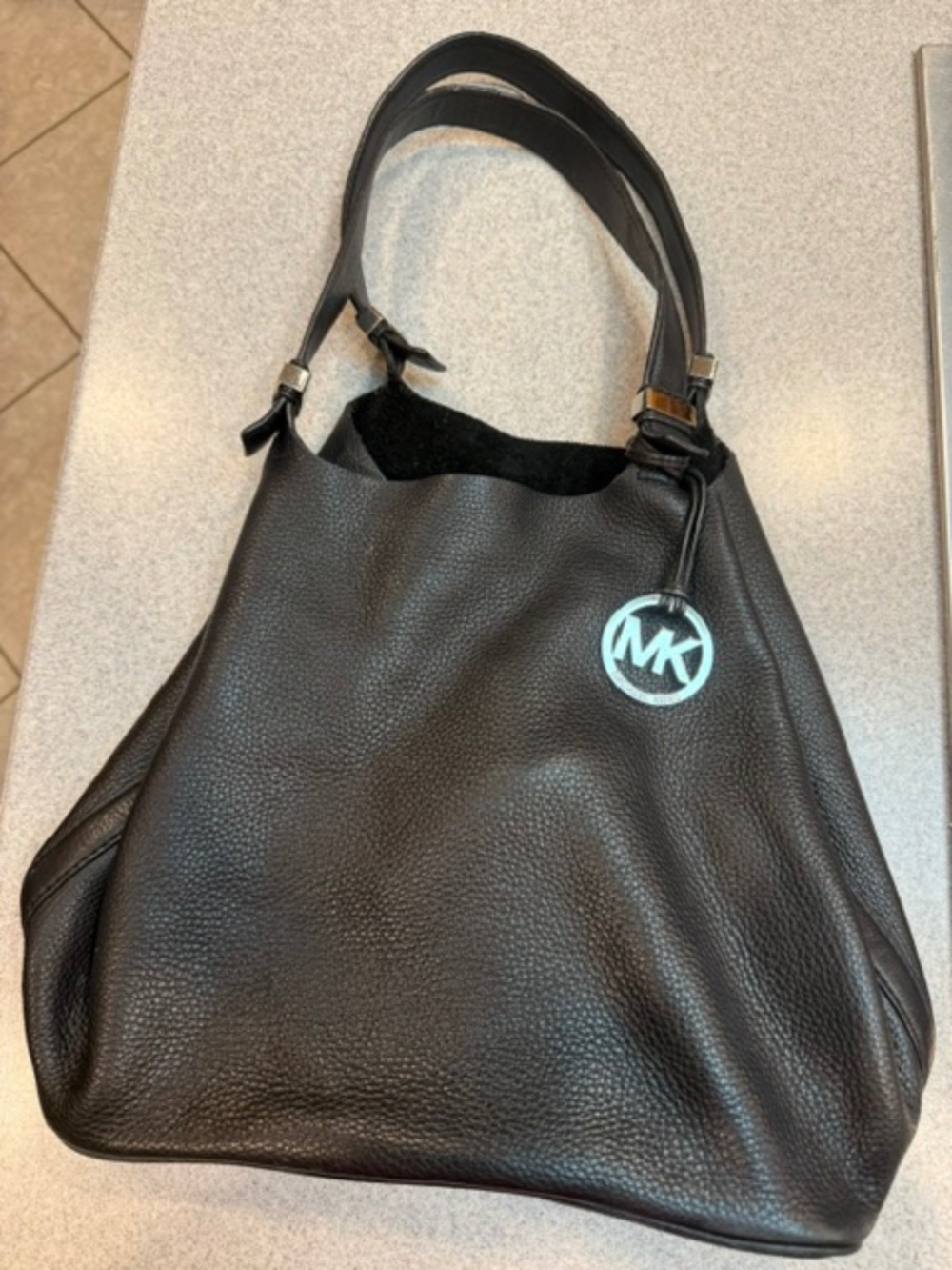MICHAEL KORS Black Tote Bag Leather Plain 35S5SCGL3L Bag
